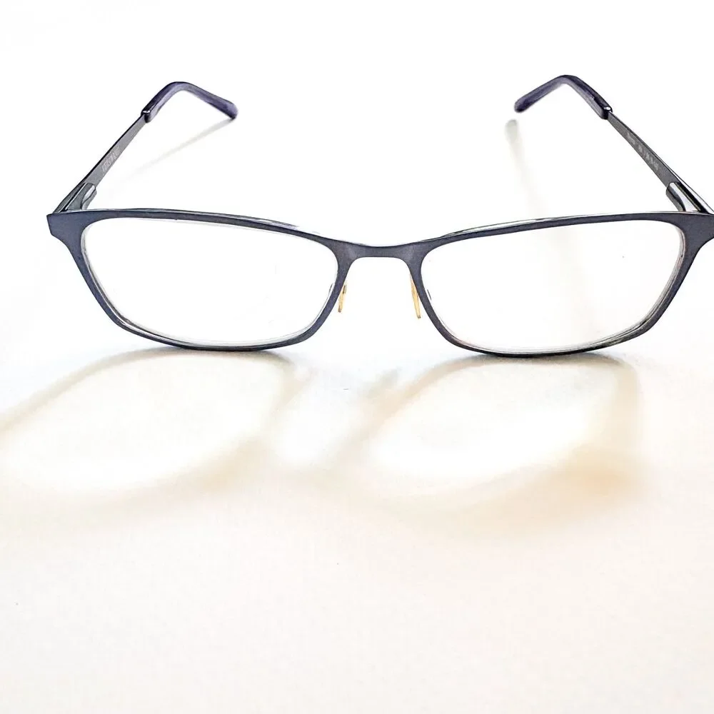 Vera Wang Womens Blue-Gray Cat-Eye Eyeglass Metal FRAMES ONLY 54 16 140